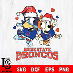 Boise State Broncos Bluey Christmas NFL Svg Eps Dxf Png File, Digital Download