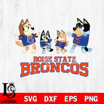 Boise State Broncos Bluey Dance Squats Svg Eps Dxf Png File, Digital Download, Instant Download