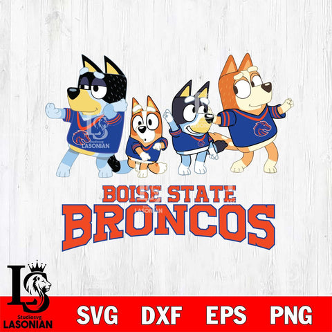 Boise State Broncos Bluey Mode Dance Squats Svg Eps Dxf Png File, Digital Download, Instant Download