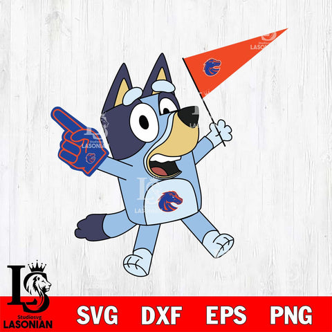 Boise State Broncos Bluey flag Svg Eps Dxf Png File, Digital Download, Instant Download