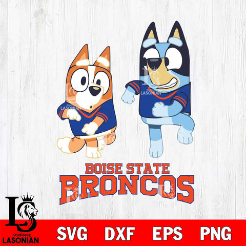 Boise State Broncos Bluey with Chilli Dance Svg Eps Dxf Png File, Digital Download, Instant Download