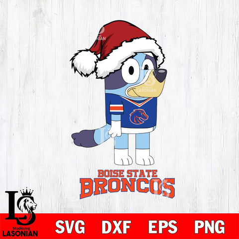 Boise State Broncos Christmas Bluey Hat Cut Files,Bluey Cricut,Christmas Svg , Bluey svg , Digital Download, dxf eps png pdf file