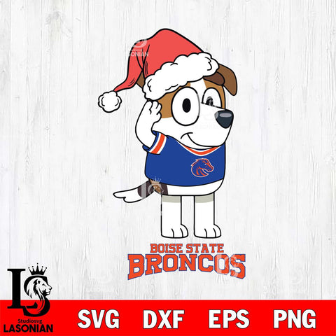 Boise State Broncos Christmas Bluey Jack Sport Cut Files,Bluey Cricut,Christmas Svg , Bluey svg , Digital Download, dxf eps png pdf file