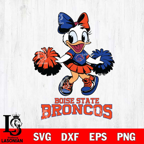 Boise State Broncos Daisy Duck Cheerleader Disney, Svg Eps Dxf Png File, Digital Download