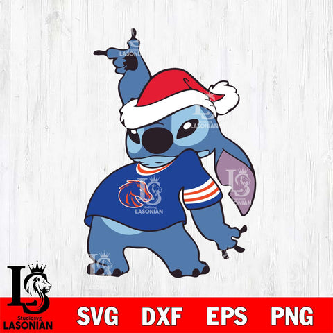 Boise State Broncos Disney Lilo & Stitch Christmas Svg Eps Dxf Png File, Digital Download, Instant Download