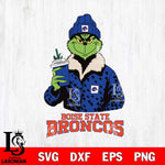 Boise State Broncos Grinch Christmas Cut Files Cricut, Svg Dxf Eps Png file, Digital download , Silhouette