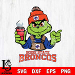 Boise State Broncos Grinch with coffee Svg Eps Dxf Png File, Digital Download, Instant Download