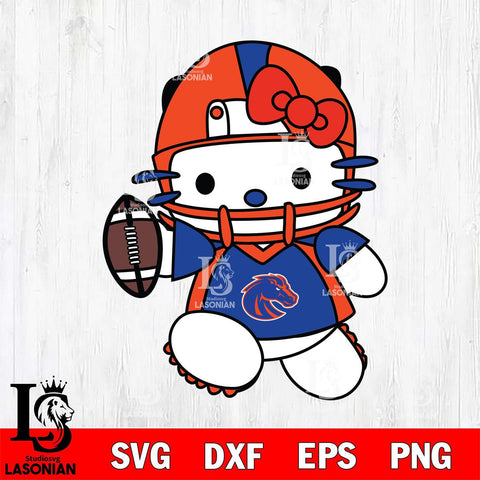 Boise State Broncos Hello Kitty sport 11 Svg Eps Dxf Png File, NCAA svg, Digital Download, Instant Download