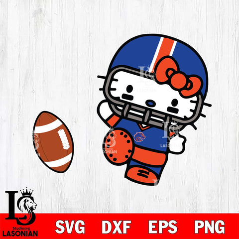 Boise State Broncos Hello Kitty sport 12 Svg Eps Dxf Png File, NCAA svg, Digital Download, Instant Download