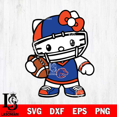 Boise State Broncos Hello Kitty sport 2 Svg Eps Dxf Png File, NCAA svg, Digital Download, Instant Download