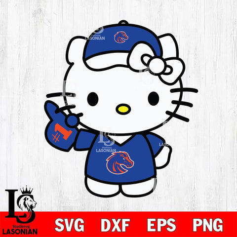 Boise State Broncos Hello Kitty sport 5 Svg Eps Dxf Png File, NCAA svg, Digital Download, Instant Download