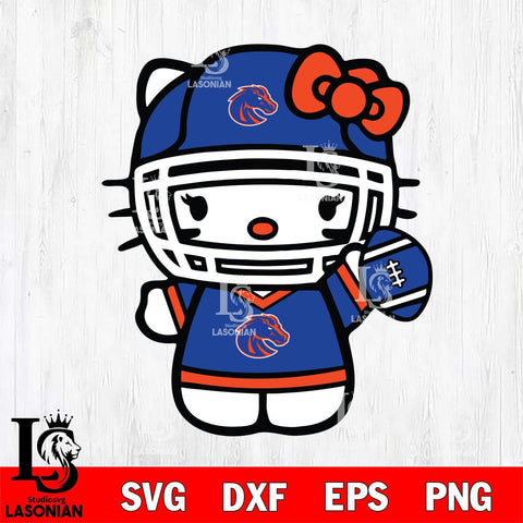 Boise State Broncos Hello Kitty sport 6 Svg Eps Dxf Png File, NCAA svg, Digital Download, Instant Download