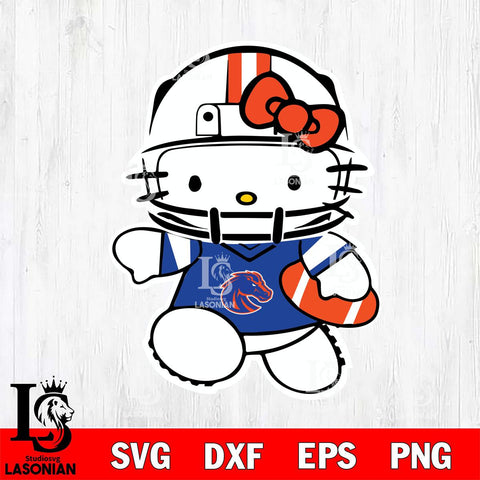 Boise State Broncos Hello Kitty sport 8 Svg Eps Dxf Png File, NCAA svg, Digital Download, Instant Download