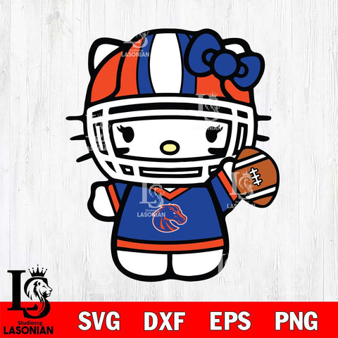 Boise State Broncos Hello Kitty sport 9 Svg Eps Dxf Png File, NCAA svg, Digital Download, Instant Download