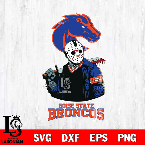 Boise State Broncos Jason Voorhees 10 Svg Eps Dxf Png File, Digital Download