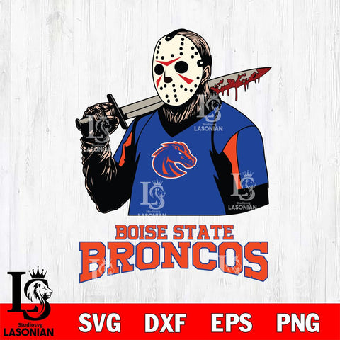 Boise State Broncos Jason Voorhees 11 Svg Eps Dxf Png File, Digital Download