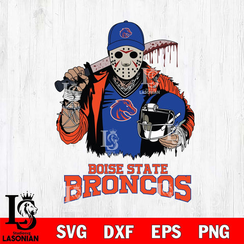 Boise State Broncos Jason Voorhees 2 Svg Eps Dxf Png File, Digital Download