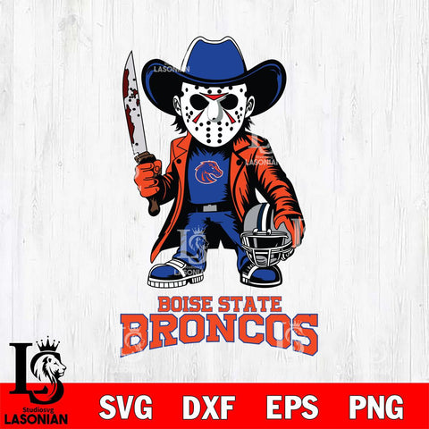 Boise State Broncos Jason Voorhees 3 Svg Eps Dxf Png File, Digital Download