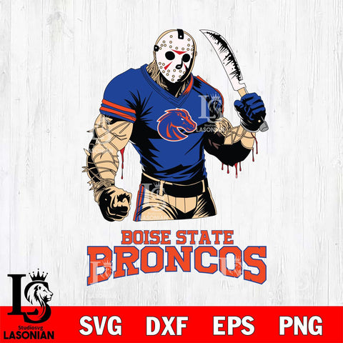 Boise State Broncos Jason Voorhees Svg Eps Dxf Png File, Digital Download