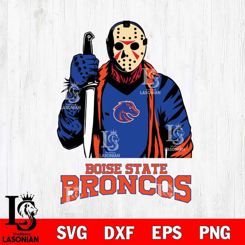 Boise State Broncos Jason Voorhees 6 Svg Eps Dxf Png File, Digital Download