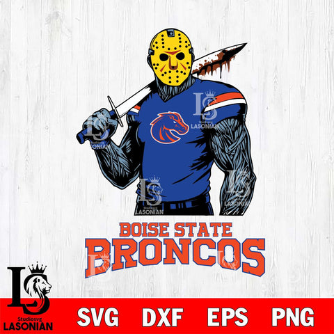 Boise State Broncos Jason Voorhees 7 Svg Eps Dxf Png File, Digital Download