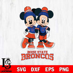 Boise State Broncos Mickey And Minnie Mouse Football Svg Eps Dxf Png File, NCAA svg , File Cut , Digital Download , Instant Download, Cut Svg Files