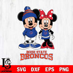 Boise State Broncos Mickey Minnie Mouse Cute Football Svg Eps Dxf Png File, NCAA svg , File Cut , Digital Download , Instant Download, Cut Svg Files