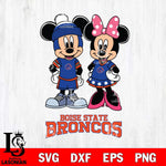 Boise State Broncos Mickey Minnie Mouse Pink Svg Eps Dxf Png File, NCAA svg , File Cut , Digital Download , Instant Download, Cut Svg Files