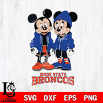 Boise State Broncos Mickey Minnie Mouse Rugby Svg Eps Dxf Png File, NCAA svg , File Cut , Digital Download , Instant Download, Cut Svg Files