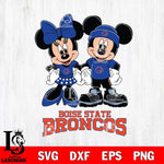 Boise State Broncos Mickey Minnie Rugby ball Svg Eps Dxf Png File, NCAA svg , File Cut , Digital Download , Instant Download, Cut Svg Files