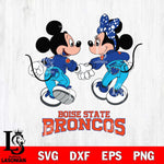 Boise State Broncos Mickey Minnie Valentine Rugby Svg Eps Dxf Png File, Digital Download ,Instant Download, Cricut File