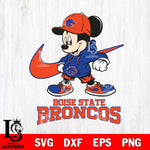 Boise State Broncos Mickey Mouse NIKE, Svg Eps Dxf Png File, Digital Download