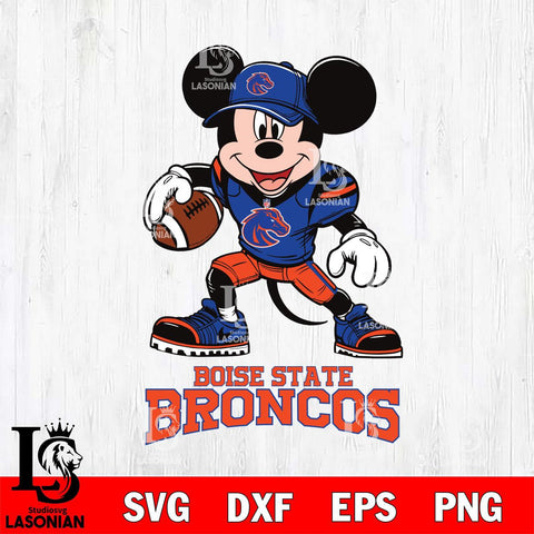 Boise State Broncos Mikey Mouse Disney, Svg Eps Dxf Png File, Digital Download