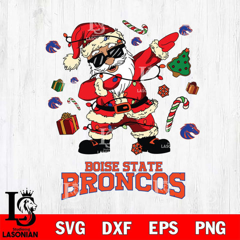 Boise State Broncos Santa Claus Football Svg dxf eps png pdf file,NCAA svg,Digital Download,Cricut file