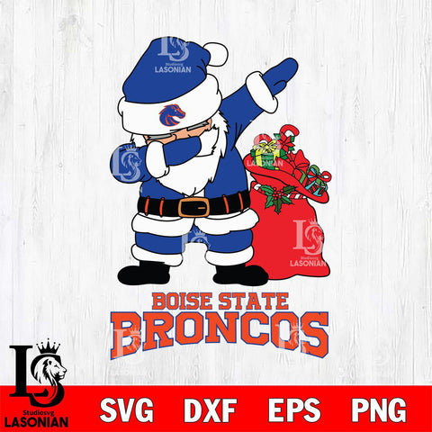 Boise State Broncos Santa Dabbing Christmas Svg dxf eps png pdf file,NCAA svg,Digital Download,Cricut file