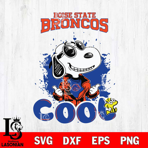 Boise State Broncos Snoopy Sport 7 Svg Eps Dxf Png File, Digital Download