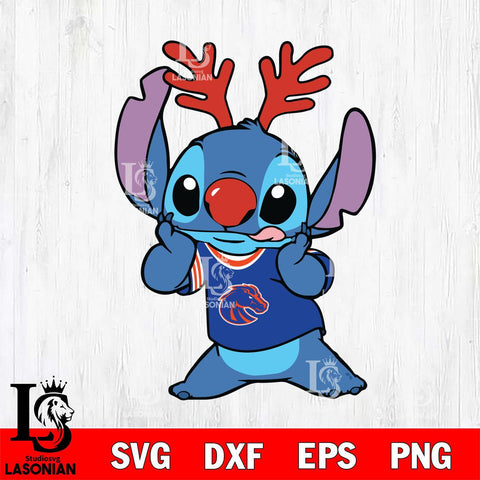 Boise State Broncos Stitch Reindeer Svg Eps Dxf Png File, Digital Download, Instant Download