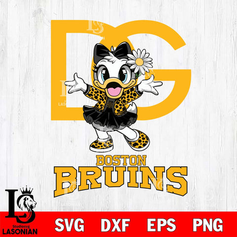 Boston Bruins Dolce And Gabbana Daisy Duck Disney Svg Eps Dxf Png File, Digital Download, Instant Download