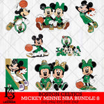 Boston Celtics Mickey Minne NBA Bundle 8 SVG Eps Dxf Png File, NBA svg, Digital Download, Instant Download