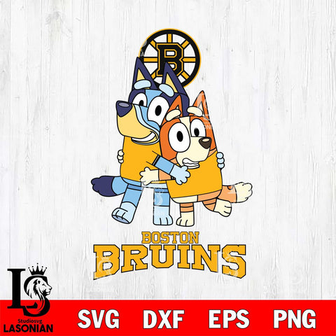 Boston Bruins Bluey & Bingo 12 Svg Eps Dxf Png File, NHL svg, Digital Download, Instant Download