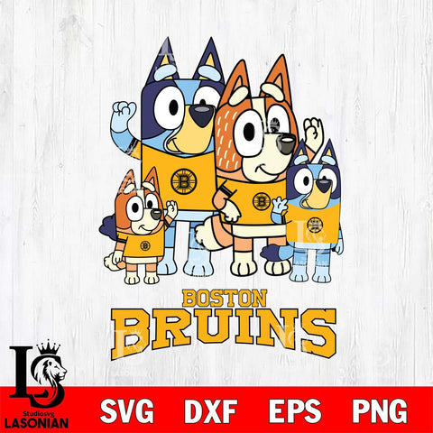 Boston Bruins Bluey & Bingo 14 Svg Eps Dxf Png File, NHL svg, Digital Download, Instant Download