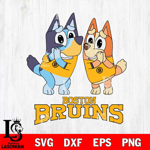 Boston Bruins Bluey & Bingo 15 Svg Eps Dxf Png File, NHL svg, Digital Download, Instant Download