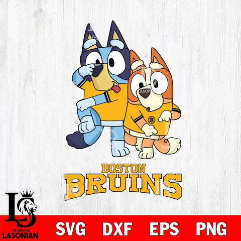 Boston Bruins Bluey & Bingo 18 Svg Eps Dxf Png File, NHL svg, Digital Download, Instant Download