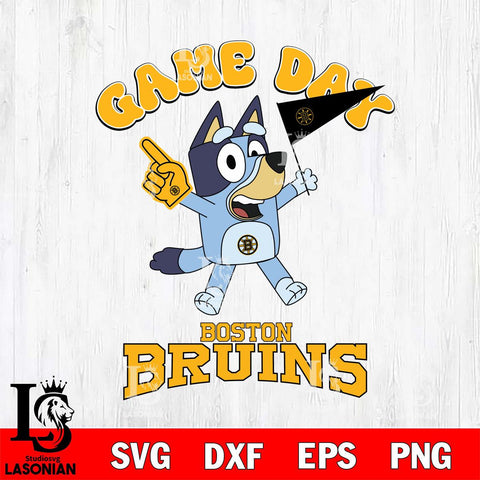 Boston Bruins Bluey Game Day Svg Eps Dxf Png File, Digital Download, Instant Download