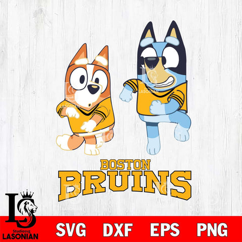 Boston Bruins Bluey with Chilli Dance Svg Eps Dxf Png File, Digital Download, Instant Download