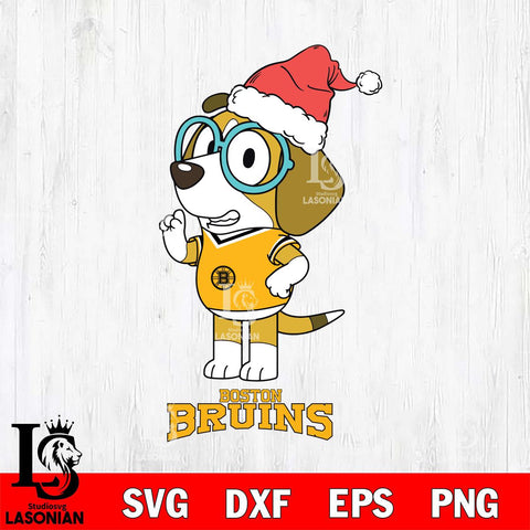 Boston Bruins Christmas Bluey Honey Sport Svg, Christmas Svg , NHL svg , Digital Download, dxf eps png pdf file