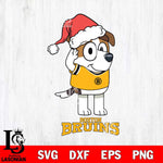 Boston Bruins Christmas Bluey Jack Sport Svg, Christmas Svg , NHL svg , Digital Download, dxf eps png pdf file