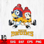 Boston Bruins Christmas Bluey & Bingo Sit Svg, Christmas Svg , NHL svg , Digital Download, dxf eps png pdf file