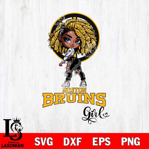 Boston Bruins Fan Girl Svg Eps Dxf Png File, Digital Download, Instant Download