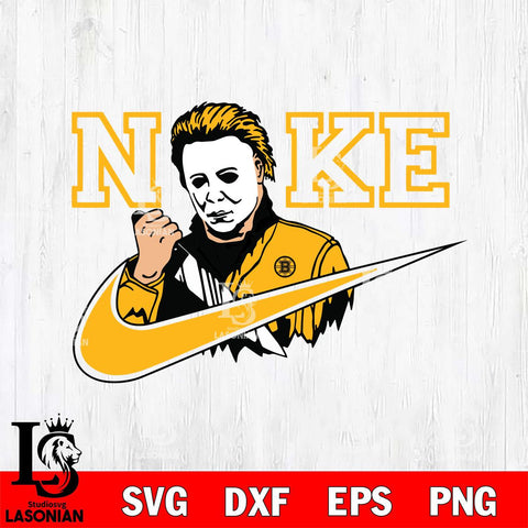 Boston Bruins Michael Myers Nike Svg Eps Dxf Png File, Digital Download, Instant Download